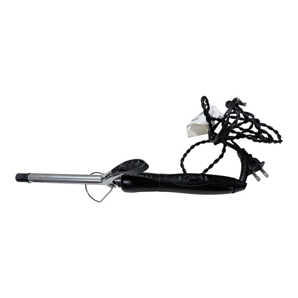 Power IQ Curling Iron 1/2 Inch Small‎ Barrel Black Chrome Slim Wand TPC1813 Good